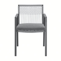 Stylish Outdoor Dining Chair Set Of 2 – Durable Aluminum And Rope Design With Cushions For Patio, Backyard, Poolside, And Balcony Seating