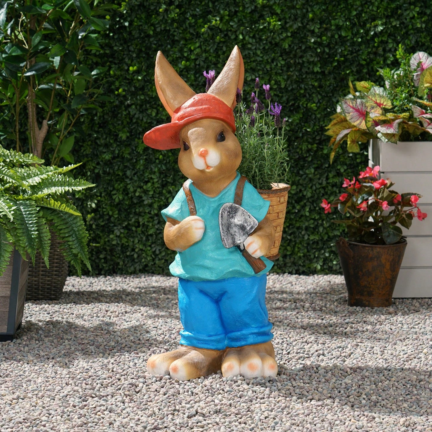 Whimsical Friendly Rabbit Planter For Indoor And Outdoor Decor