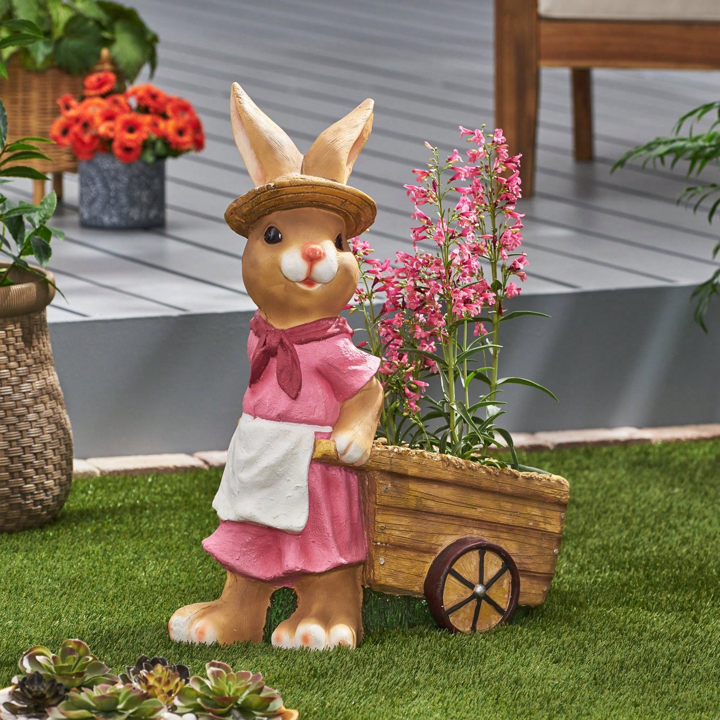 Charming Rabbit-Shaped Plant Holder For Indoor Or Outdoor Greenery