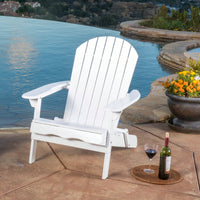 Comfortable Folding Reclining Adirondack Chair For Outdoor Relaxation