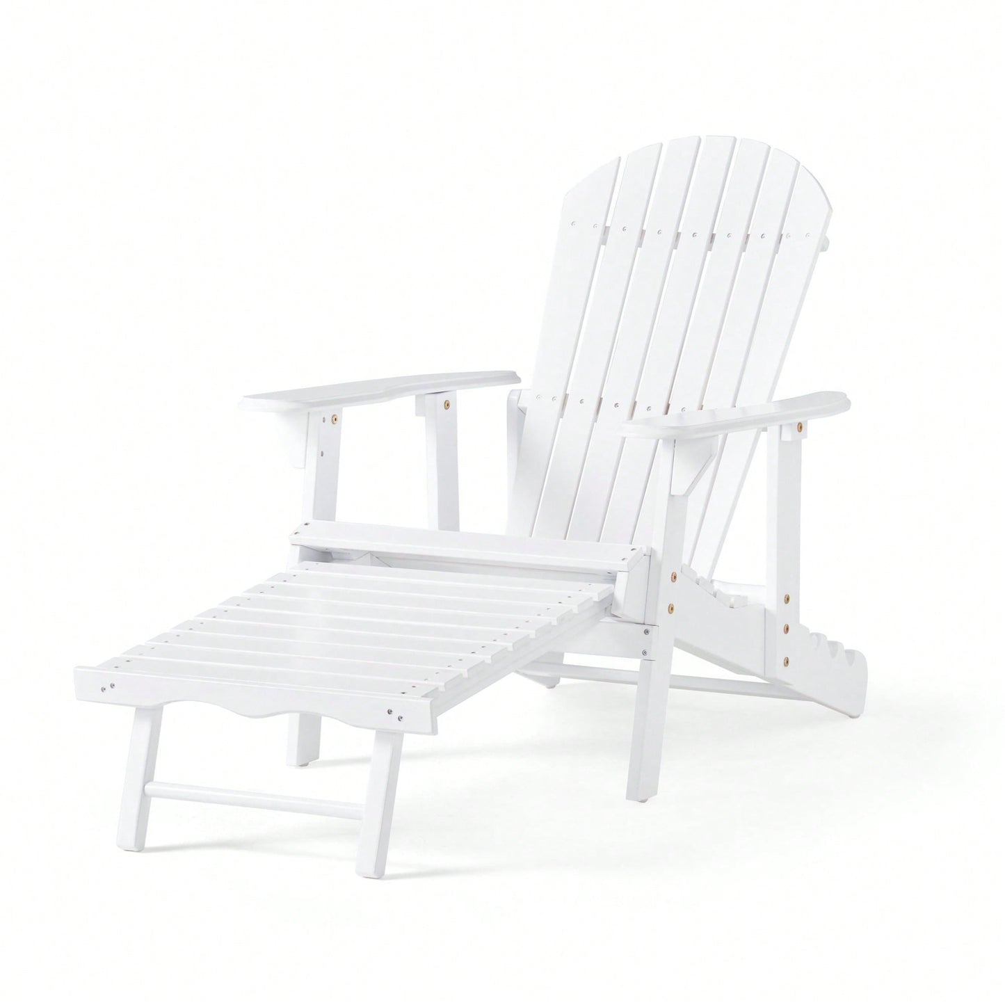 Comfortable Folding Reclining Adirondack Chair For Outdoor Relaxation