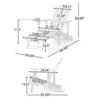 Comfortable Folding Reclining Adirondack Chair For Outdoor Relaxation