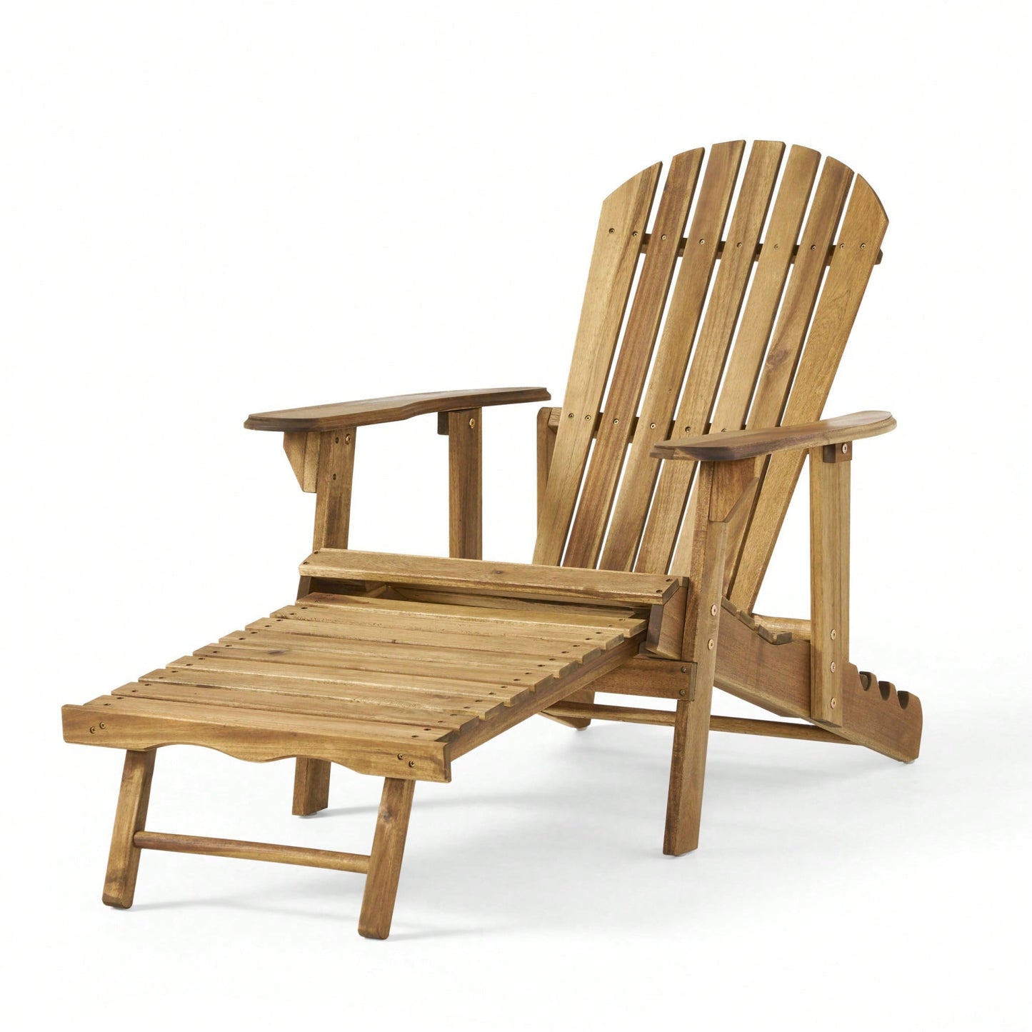 Comfortable Folding Reclining Adirondack Chair For Outdoor Relaxation