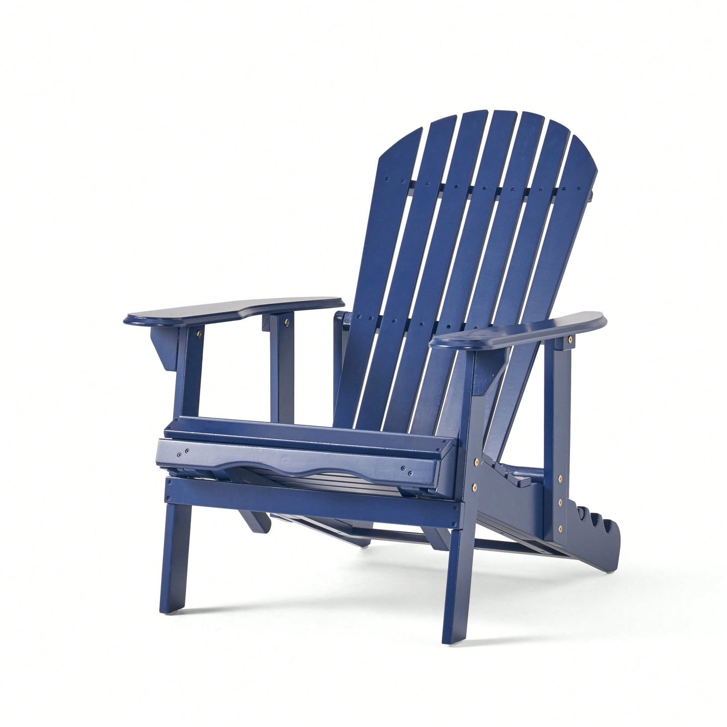 Comfortable Folding Reclining Adirondack Chair For Outdoor Relaxation