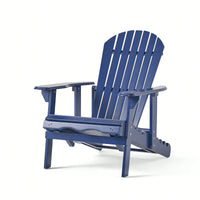 Comfortable Folding Reclining Adirondack Chair For Outdoor Relaxation