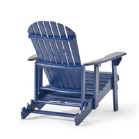 Comfortable Folding Reclining Adirondack Chair For Outdoor Relaxation