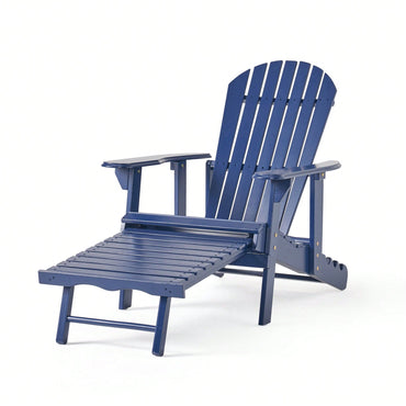 Comfortable Folding Reclining Adirondack Chair For Outdoor Relaxation