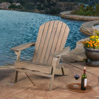 Comfortable Folding Reclining Adirondack Chair For Outdoor Relaxation