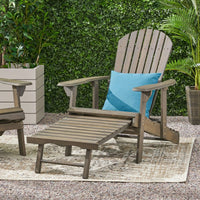 Comfortable Folding Reclining Adirondack Chair For Outdoor Relaxation