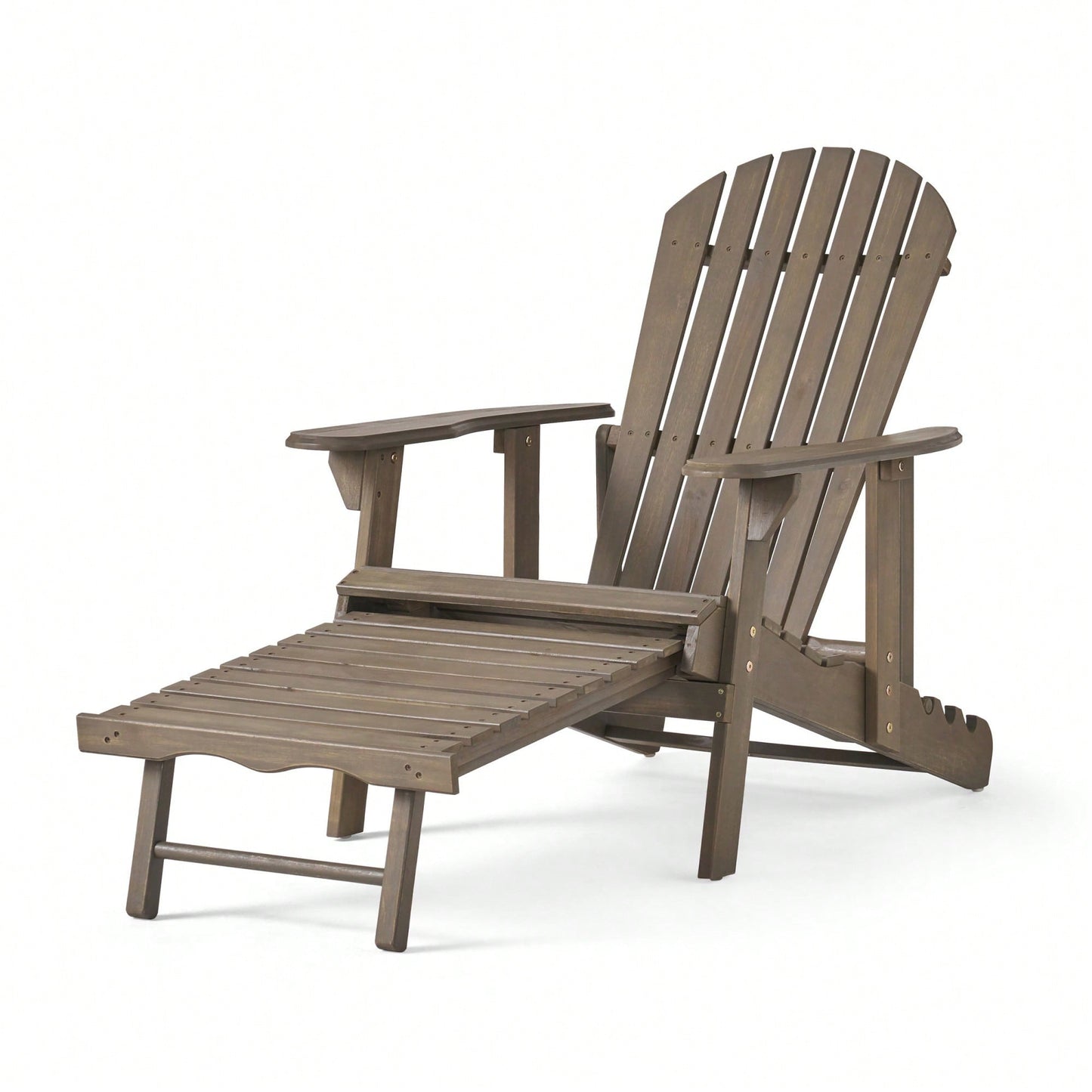 Comfortable Folding Reclining Adirondack Chair For Outdoor Relaxation