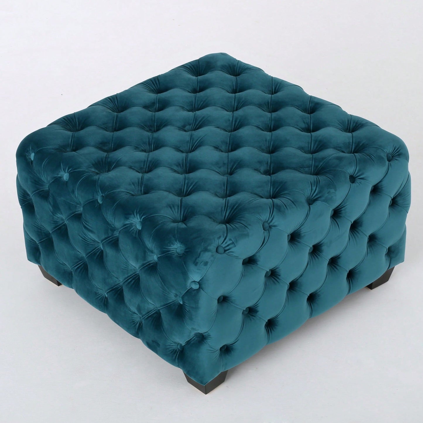 Stylish Modern  Ottoman For Living Room, Bedroom, Or Office - Versatile Footrest And Seat With Soft Velvet Fabric