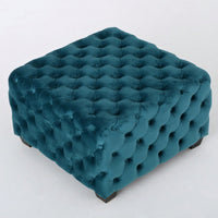 Stylish Modern  Ottoman For Living Room, Bedroom, Or Office - Versatile Footrest And Seat With Soft Velvet Fabric