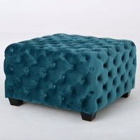 Stylish Modern  Ottoman For Living Room, Bedroom, Or Office - Versatile Footrest And Seat With Soft Velvet Fabric