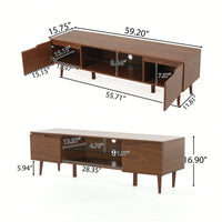 Versatile Modern TV Stand With Ample Storage And Adjustable Shelves For Living Room Entertainment Center