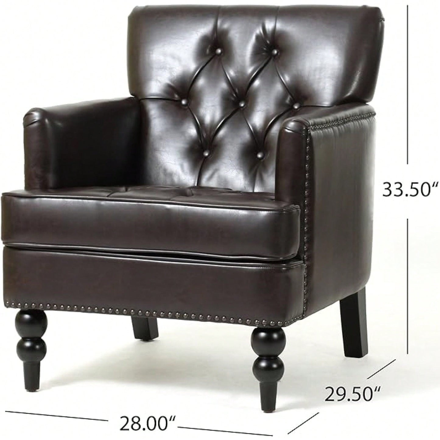 Elegant Tufted Club Chair For Cozy Living Spaces – Stylish Fabric Upholstery And Comfort Design