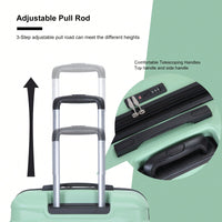 Lightweight Durable 3-Piece Expandable Luggage Set With Double Spinner Wheels, TSA Lock, And Hooks - Dark Blue (21"/25"/29")