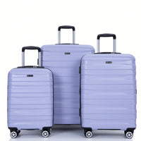 Lightweight Durable 3-Piece Expandable Luggage Set With Double Spinner Wheels, TSA Lock, And Hooks - Dark Blue (21"/25"/29")