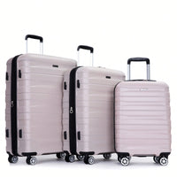 Lightweight Durable 3-Piece Expandable Luggage Set With Double Spinner Wheels, TSA Lock, And Hooks - Dark Blue (21"/25"/29")
