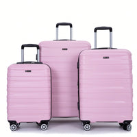 Lightweight Durable 3-Piece Expandable Luggage Set With Double Spinner Wheels, TSA Lock, And Hooks - Dark Blue (21"/25"/29")