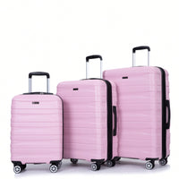 Lightweight Durable 3-Piece Expandable Luggage Set With Double Spinner Wheels, TSA Lock, And Hooks - Dark Blue (21"/25"/29")