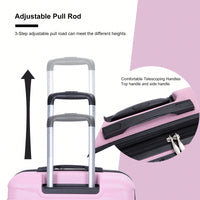 Lightweight Durable 3-Piece Expandable Luggage Set With Double Spinner Wheels, TSA Lock, And Hooks - Dark Blue (21"/25"/29")