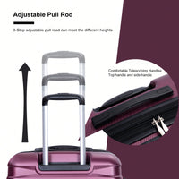 Lightweight Durable 3-Piece Expandable Luggage Set With Double Spinner Wheels, TSA Lock, And Hooks - Dark Blue (21"/25"/29")