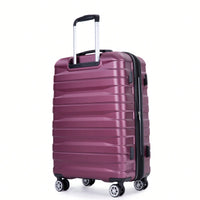 Lightweight Durable 3-Piece Expandable Luggage Set With Double Spinner Wheels, TSA Lock, And Hooks - Dark Blue (21"/25"/29")