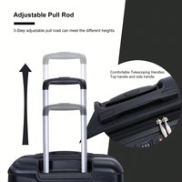Lightweight Durable 3-Piece Expandable Luggage Set With Double Spinner Wheels, TSA Lock, And Hooks - Dark Blue (21"/25"/29")
