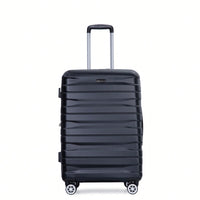 Lightweight Durable 3-Piece Expandable Luggage Set With Double Spinner Wheels, TSA Lock, And Hooks - Dark Blue (21"/25"/29")