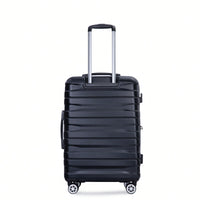 Lightweight Durable 3-Piece Expandable Luggage Set With Double Spinner Wheels, TSA Lock, And Hooks - Dark Blue (21"/25"/29")