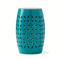 Charming 12-Inch Teal Side Table For Living Room Or Bedroom Decor