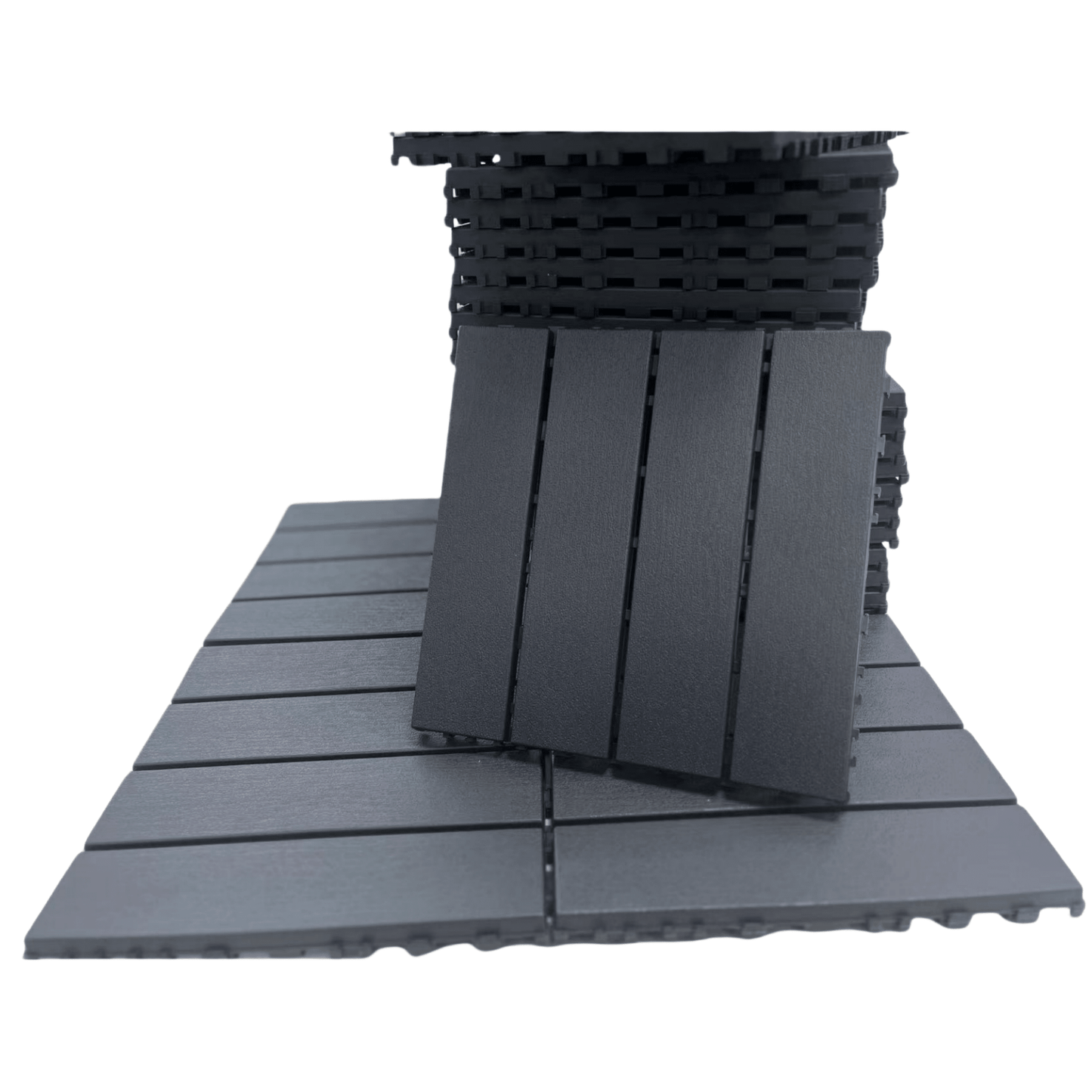 Durable 36-Pack Interlocking Waterproof Deck Tiles 12x12 Outdoor Flooring for Poolside Balcony and Backyard Grey Design