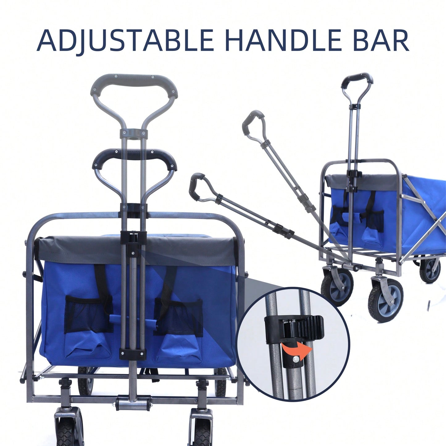 Versatile Outdoor Folding Wagon Cart For Beach, Garden, And Camping - Compact Micro Collapsible Trolley