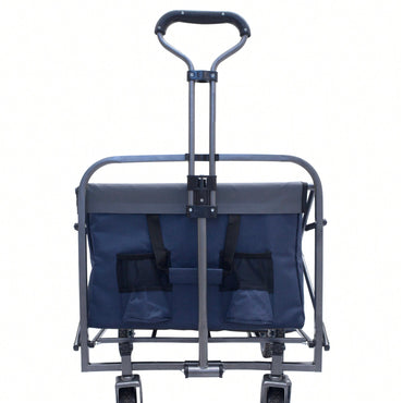 Versatile Outdoor Folding Wagon Cart For Beach, Garden, And Camping - Compact Micro Collapsible Trolley