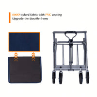 Versatile Outdoor Folding Wagon Cart For Beach, Garden, And Camping - Compact Micro Collapsible Trolley