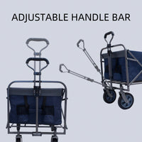 Versatile Outdoor Folding Wagon Cart For Beach, Garden, And Camping - Compact Micro Collapsible Trolley