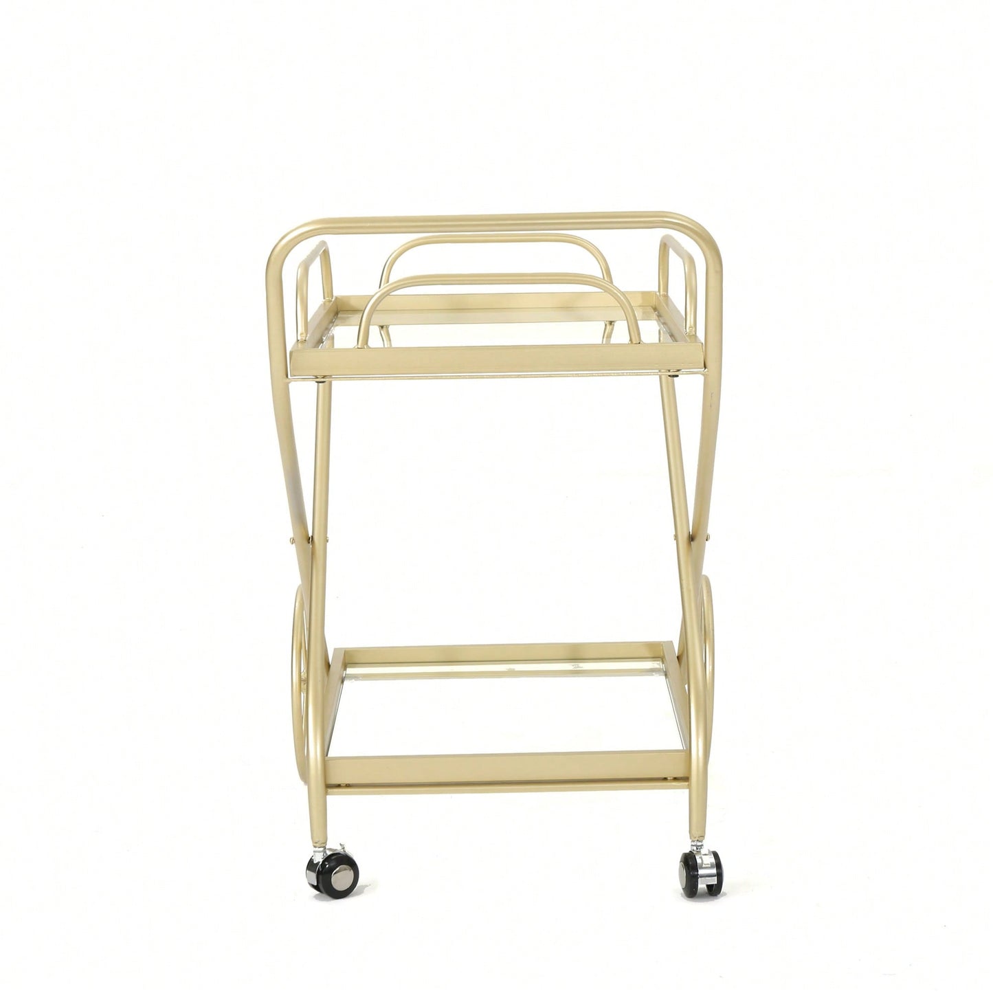 Elegant Modern Bar Cart For Entertaining And Serving Drinks - Stylish Portable Beverage Trolley With Shelves And Storage