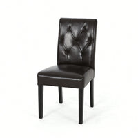 Elegant Tufted Dining Chair Set With Decorative Buttons - Pair Of 2