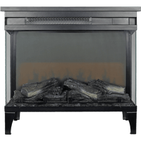 Elegant 24-Inch Three-Sided Glass Electric Fireplace With Stylish Feet - Contemporary Home Heating Solution