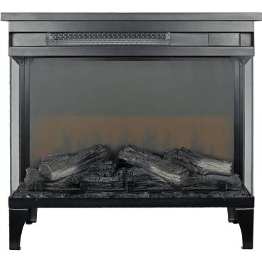 Elegant 24-Inch Three-Sided Glass Electric Fireplace With Stylish Feet - Contemporary Home Heating Solution