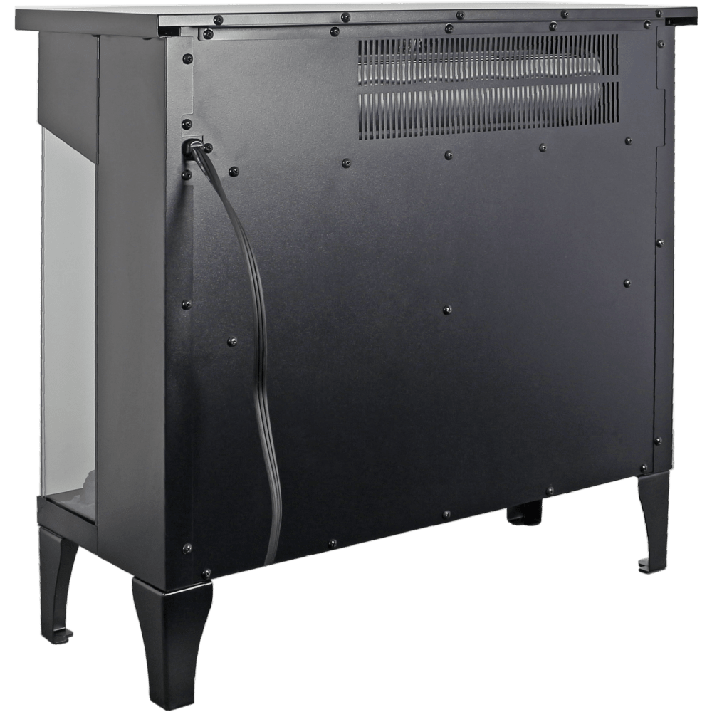 Elegant 24-Inch Three-Sided Glass Electric Fireplace With Stylish Feet - Contemporary Home Heating Solution