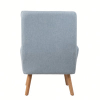 Mid Century Modern Accent Chair and Ottoman Set with Adjustable Backrest for Living Room and Bedroom