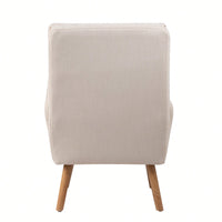 Mid Century Modern Accent Chair and Ottoman Set with Adjustable Backrest for Living Room and Bedroom