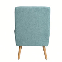 Mid Century Modern Accent Chair and Ottoman Set with Adjustable Backrest for Living Room and Bedroom