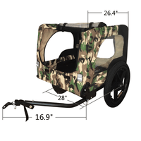 Camouflage Foldable Bicycle Trailer For Camping, Pets, And Luggage Transport