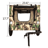 Camouflage Foldable Bicycle Trailer For Camping, Pets, And Luggage Transport