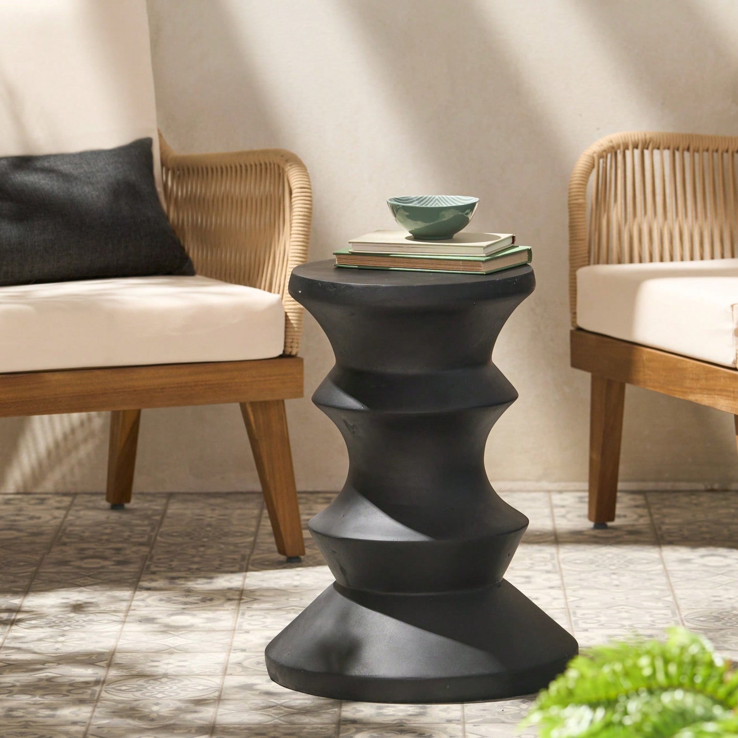 Stylish 22-Inch MGO Side Table For Outdoor And Indoor Use - Weather-Resistant & Durable Design