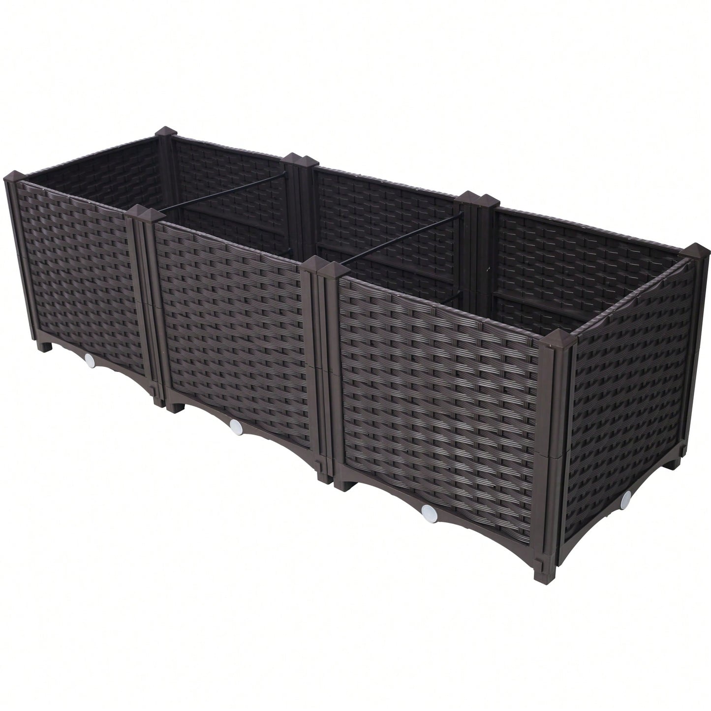 Self-Watering Deep Raised Garden Bed Planter Box For Growing Vegetables, Flowers, Herbs, And Succulents - 47.2 L X 15.7" D X 14.7" H"