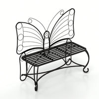 Elegant Cast Metal Butterfly Garden Bench – Stylish Outdoor Seating For Patios, Yards, Parks, And Entryways