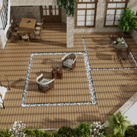 Eco-Friendly WPC Interlocking Patio Deck Tiles - Pack Of 11, 11.8" Easy DIY Water-Resistant Outdoor Flooring Solutions